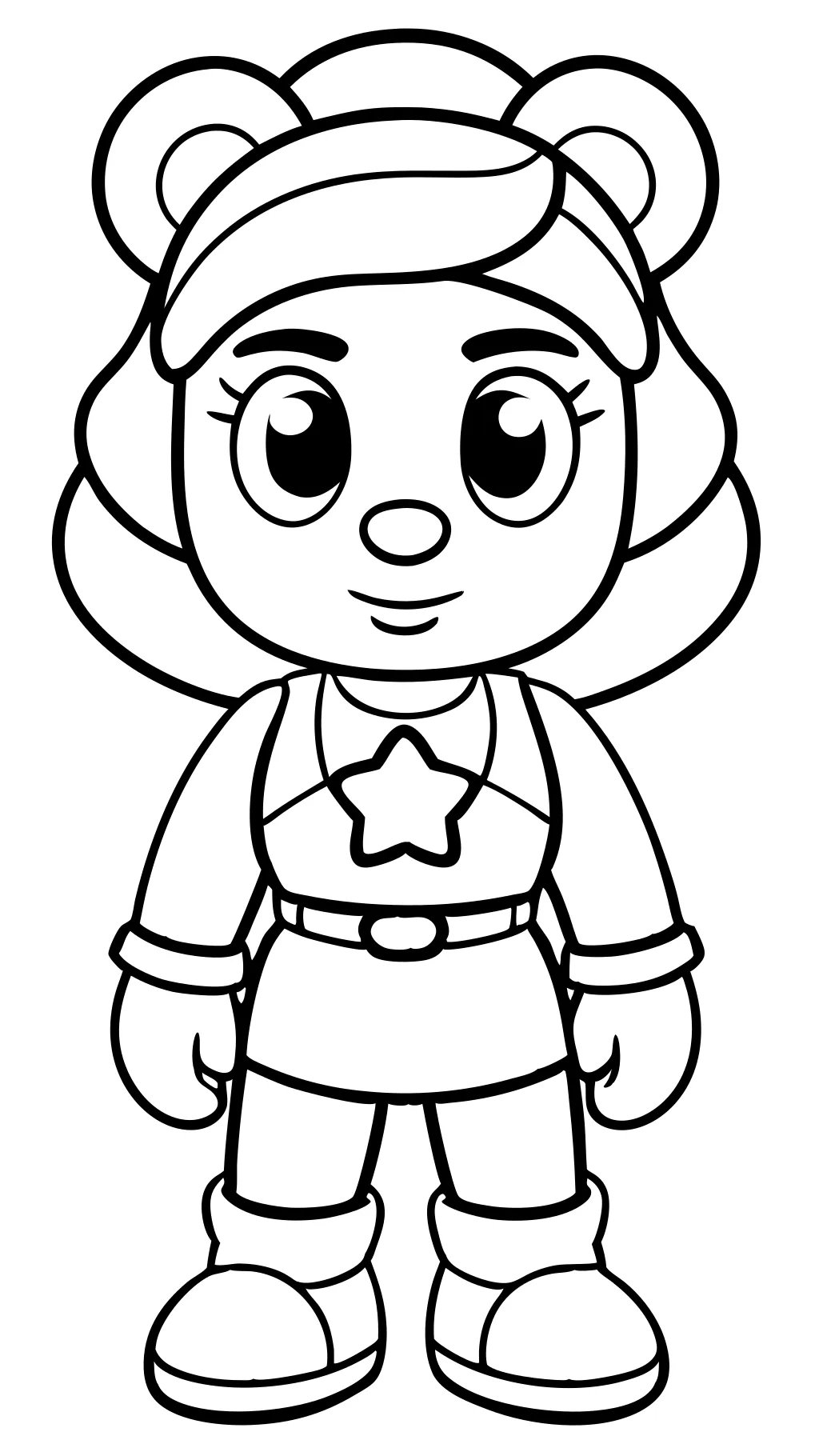 coloring page of brawl stars nita